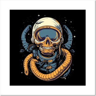 Skull Pilot Astronaut Posters and Art